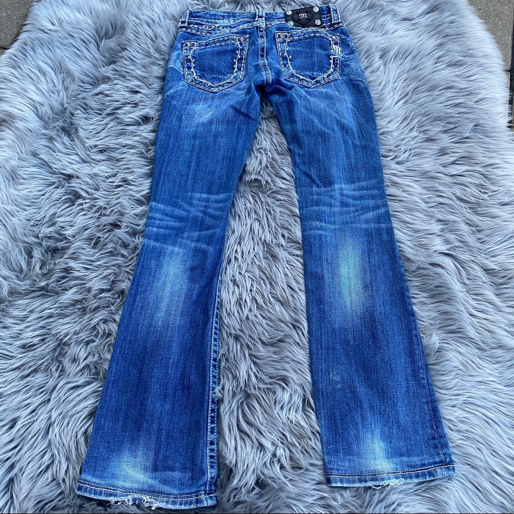 Miss Me Embellished Bootcut Faded Jeans 25